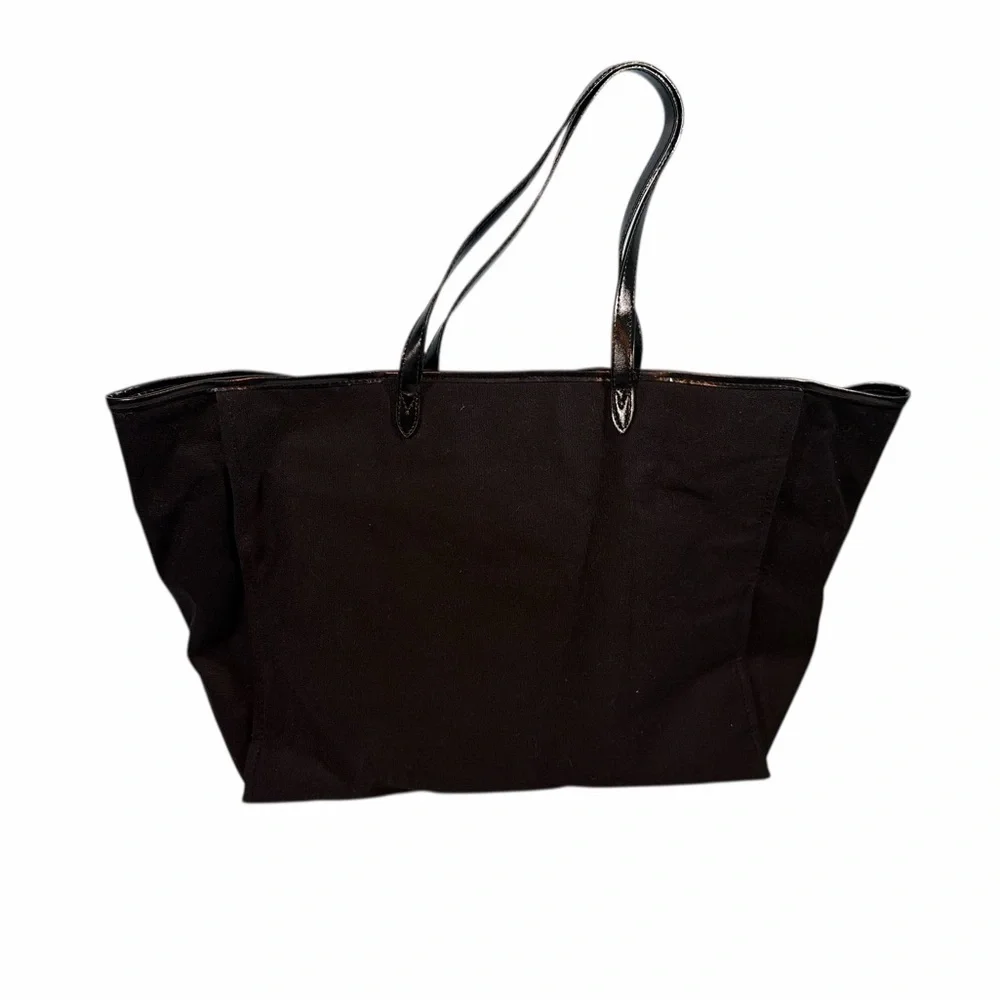 Victoria's Secret Large Tote Bag Weekender Black Sequined Reusable Bag